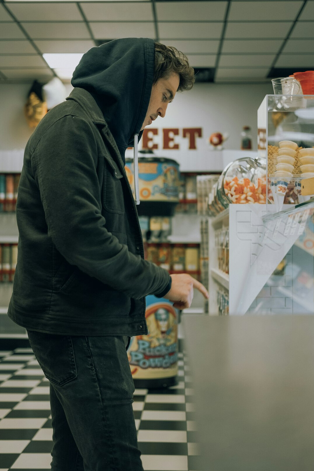 retail store detective watching customers