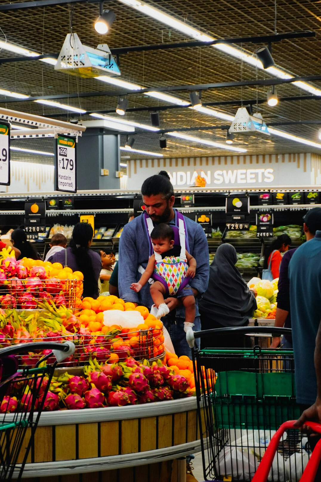 elderly person in supermarket